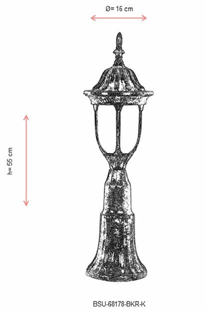 Vanjska zidna svjetiljka Blythe (smeđa)