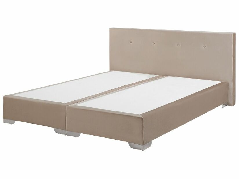 Bračni krevet Boxspring 180 cm CONSOLE (s podnicom i madracem) (bež)
