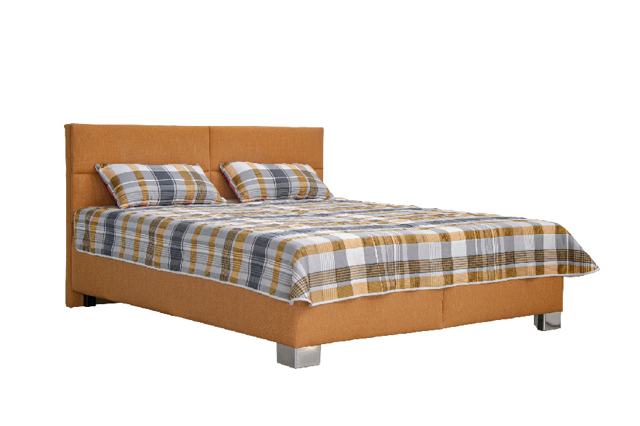 Bračni krevet 180 cm Jersey (cimet) (s podnicom i madracem Nelly)