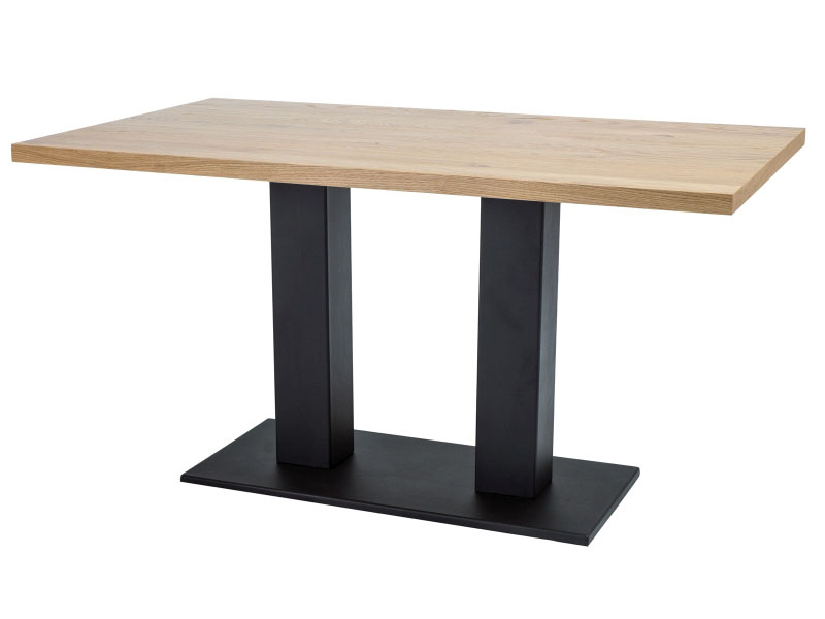 Blagovaonski stol 120 cm Shona (hrast + crna) (za 4 osobe)