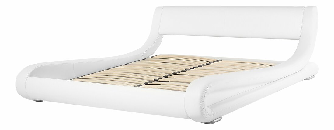 Bračni krevet 140 cm AVENUE (s podnicom) (bijela)