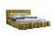 Bračni krevet 180 cm Luxa (boja senfa) (s podnicom, s prostorom za odlaganje i LED)