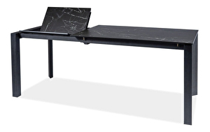 Blagovaonski stol na razvlačenje 120-180 cm Marissa (crna + crna) (za 4 do 8 osoba)
