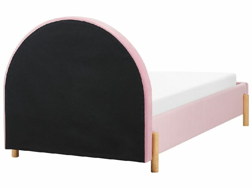 Jednostruki krevet 90 cm Annesile (ružičasta) (s podnicom)