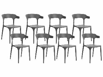 Set blagovaonskih stolica (8 kom.) Gerry (tamnosiva)