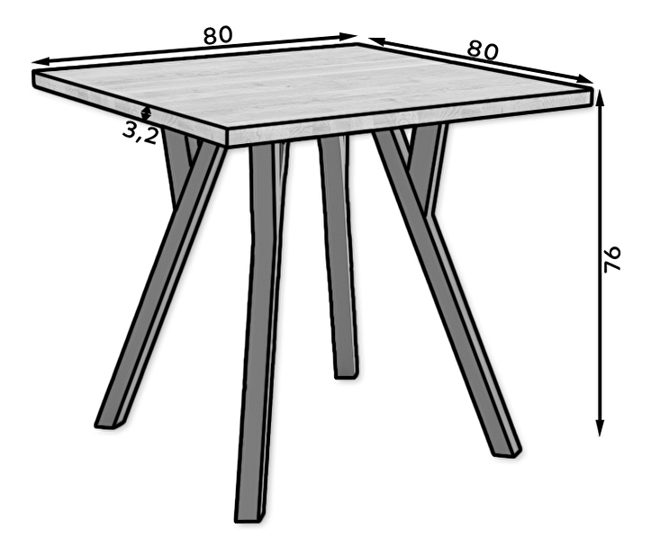 Blagovaonski stol Raviel83 (craft zlatni)