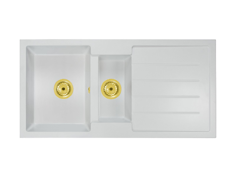 Kuhinjski sudoper Yuxur (bijela) (sa 3 otvora za baterije) (D)