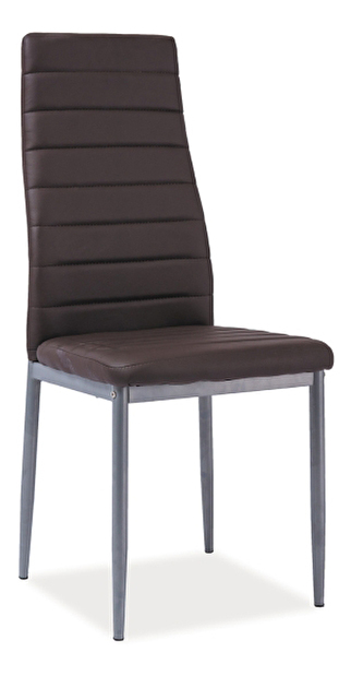 Blagovaonska stolica Harold (smeđa + krom)