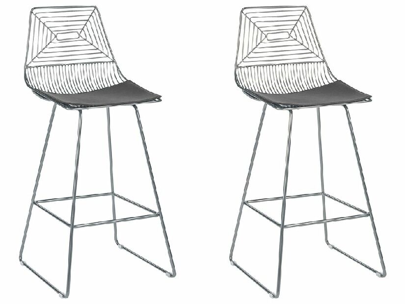 Set barskih stolica (2 kom.) Bethel (srebrna)