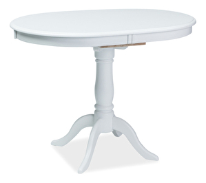 Blagovaonski stol na razvlačenje 100-129 cm Dani (bijela + bijela) (za 4 do 6 osoba)