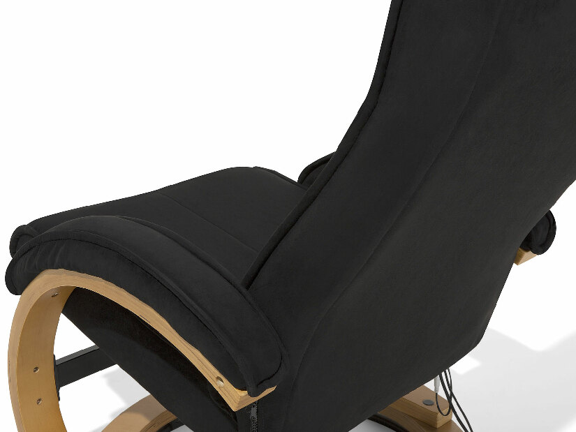 Masažna fotelja HEROND (umjetna koža) (crna)