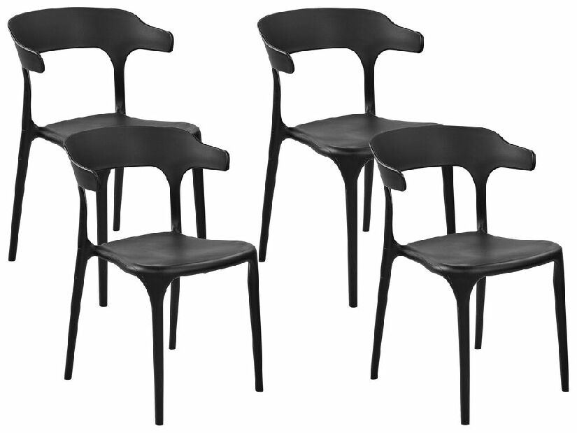 Set blagovaonskih stolica (4 kom.) Gerry (crna)