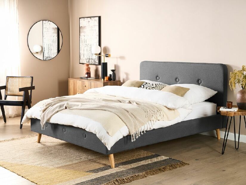 Bračni krevet 160 cm Renza (siva) (s podnicom)