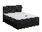 Bračni krevet Boxspring 180x200 cm Mimosa (s podnicom i madracem) (crna + crna)
