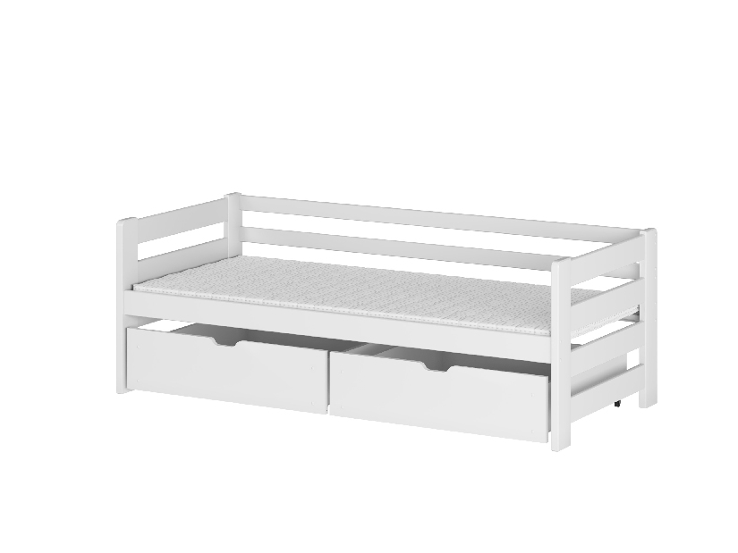 Dječji krevet 80 x 180 cm Erin (s podnicom i prostorom za odlaganje) (bijela)