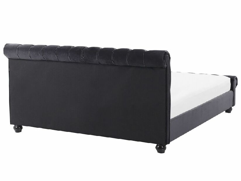Bračni vodeni krevet 160 cm Alexandrine (crna) (s podnicom i madracem)