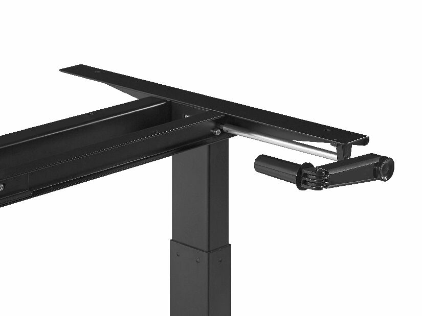 Pisaći stol DESIRA II (130x72 cm) (siva + crna) (ručno podesiv)