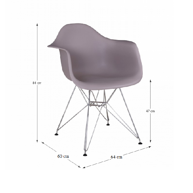 Blagovaonska stolica Fenren 3 New (siva) 