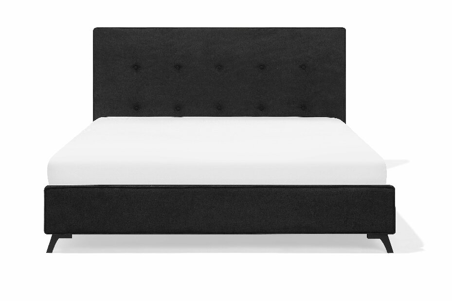 Bračni krevet 160 cm AMBRE (s podnicom) (crna)