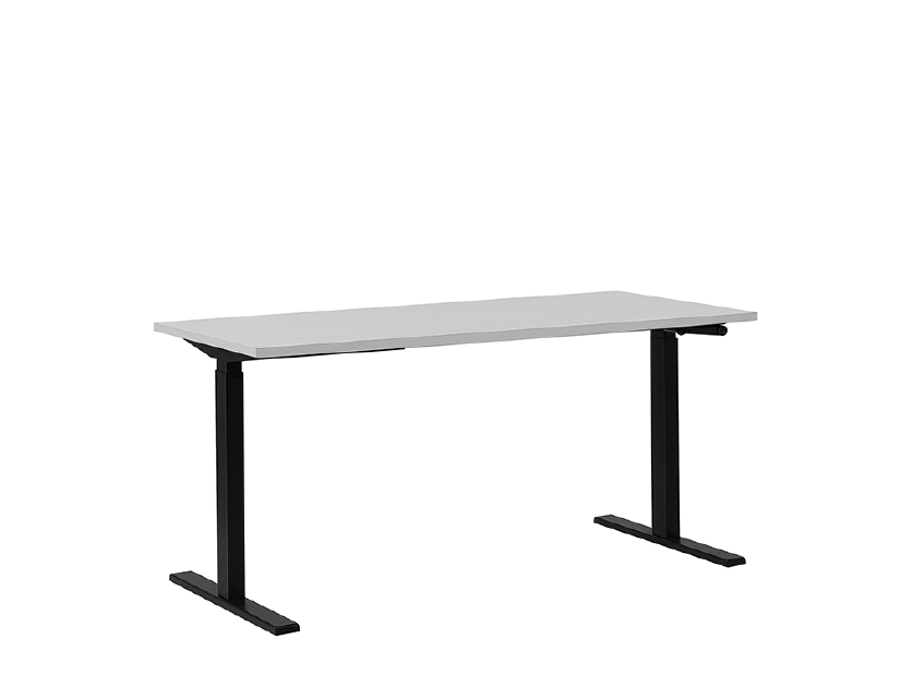 Pisaći stol UPPER II (130 x 72 cm) (MDF) (bijela + crna) (ručno podesiv)