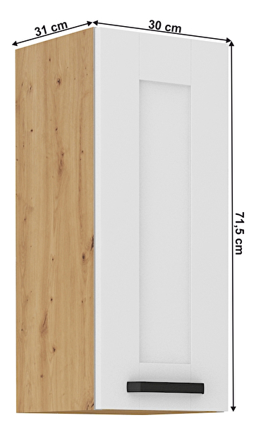 Gornji ormarić Lesana 2 (bijela + hrast artisan) 30 G-72 1F 