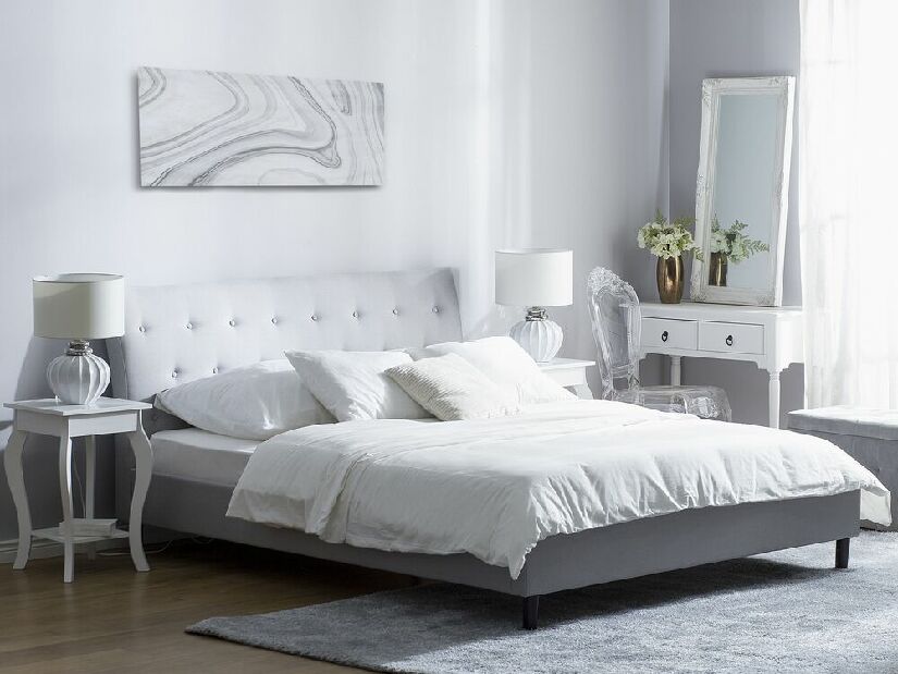 Bračni krevet 140 cm SANTORI (s podnicom) (siva)