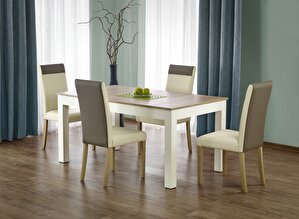 Blagovaonski stol Shana (hrast sonoma + bijela) (za 6 do 12 osoba) 