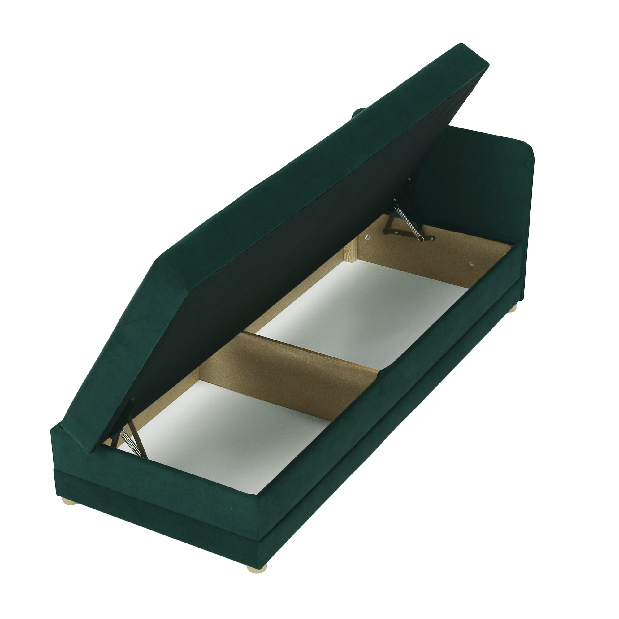 Jednostruki krevet 80 cm Rinok (smaragdna) (s prostorom za odlaganje) *outlet moguća oštećenja