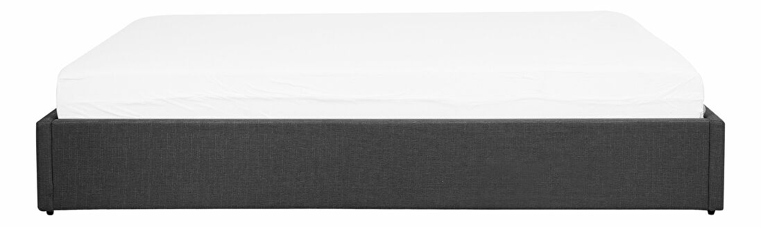 Bračni krevet 140 cm DIJON (s podnicom i prostorom za odlaganje) (siva)