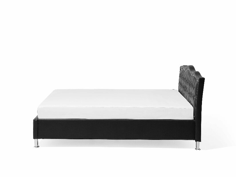 Bračni krevet 180 cm MATH (s podnicom) (crna)