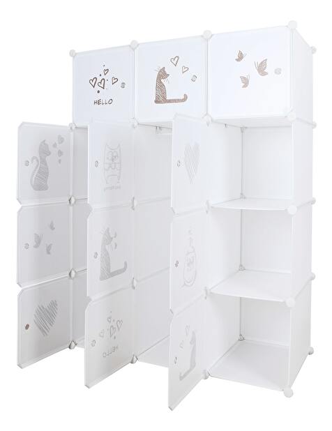 Dječji modularni ormar Atlas (bijela + smeđa) *trgovina