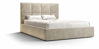 Bračni krevet 180 cm Gino (bež) (s podnicom i prostorom za odlaganje) *trgovina
