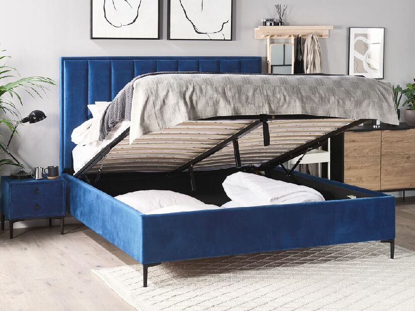 Bračni krevet 180 cm SANAZA (plava)