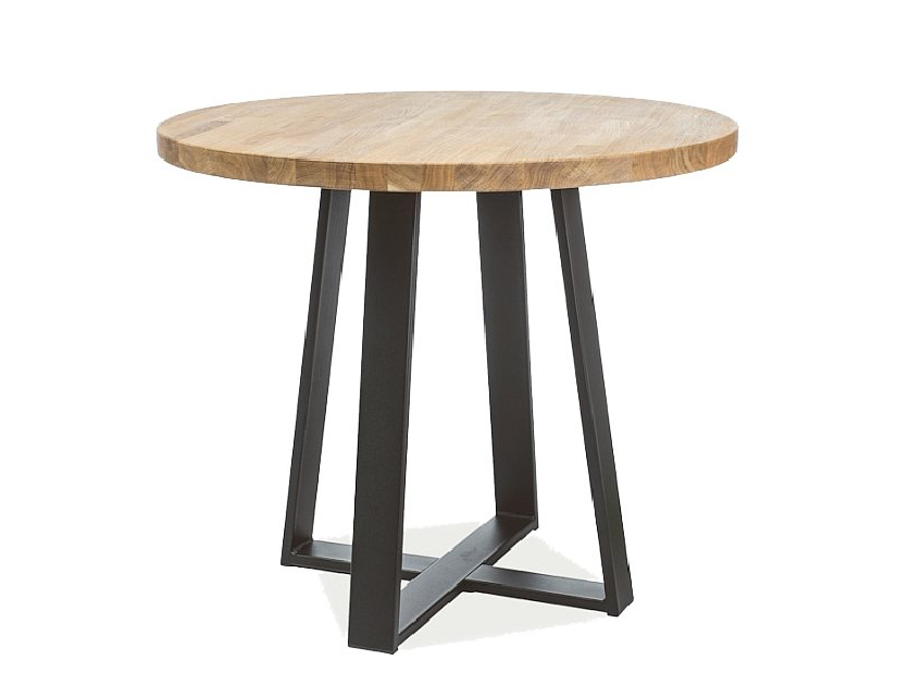 Blagovaonski stol Victor (hrast + crna) (za 4 osobe)