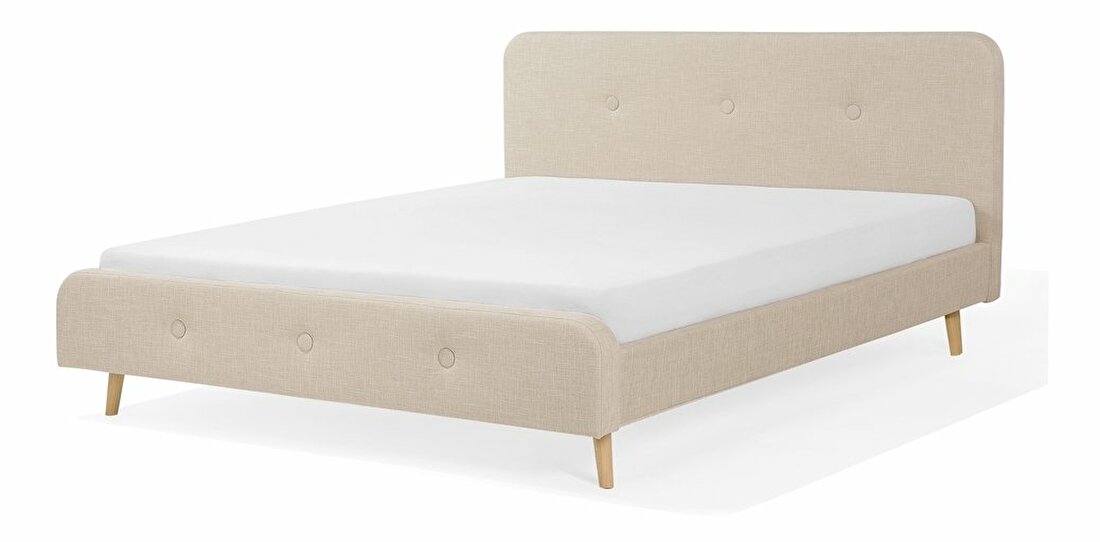 Bračni krevet 180 cm ROME (s podnicom) (bež)