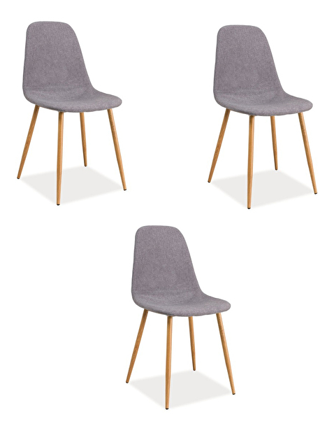 Blagovaonska stolica (3 kom.) Flo (siva) *rasprodaja