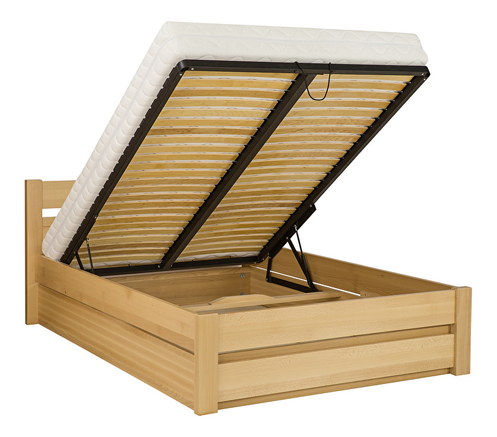 Bračni krevet 140 cm LK 190 BOX (s podnicom i prostorom za odlaganje)