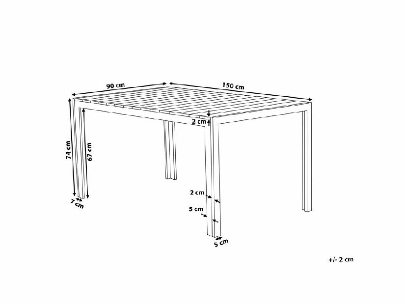 Vrtni stol Combo (svijetlo drvo) (za 6 osoba)