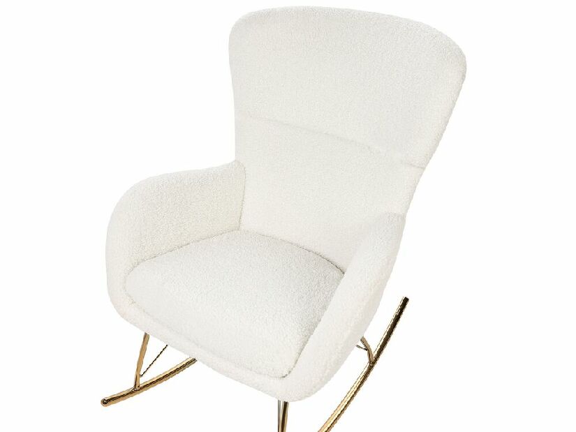 Fotelja za ljuljanje Andrine (bijela + zlatna)