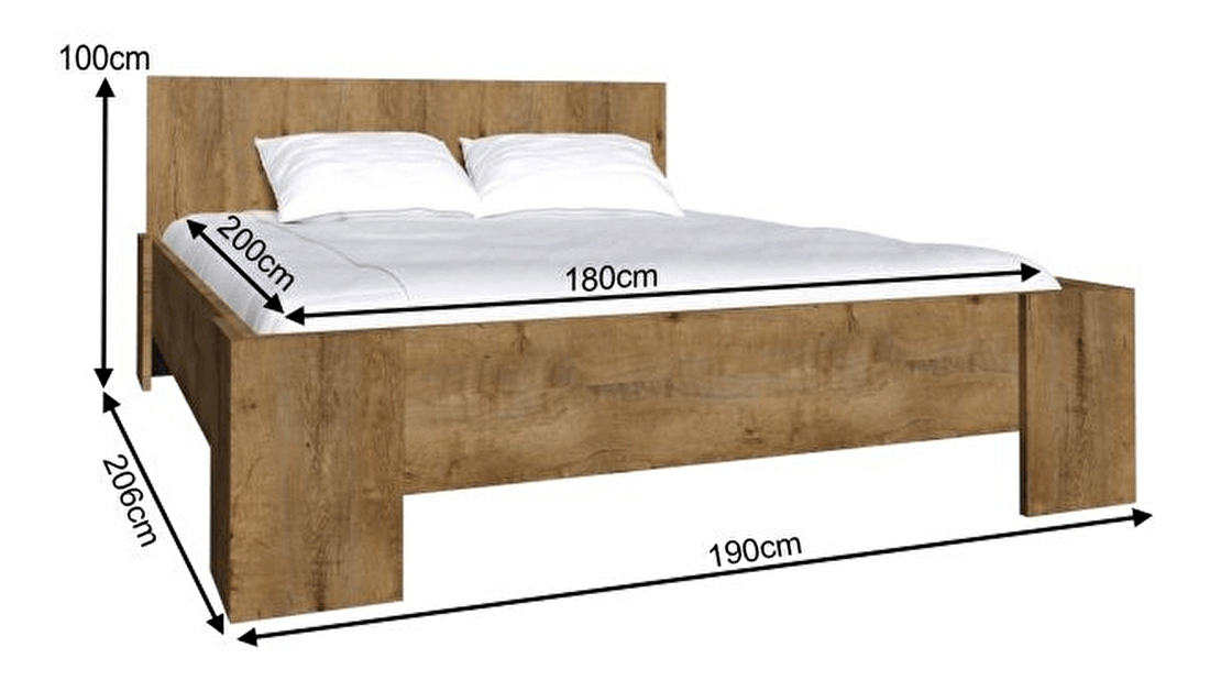 Bračni krevet 180 cm Modestus L2 (S podnicom) 