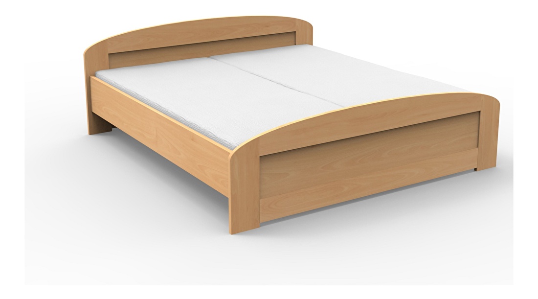 Bračni krevet 160 cm Petronila okruglo uzglavlje (masiv)