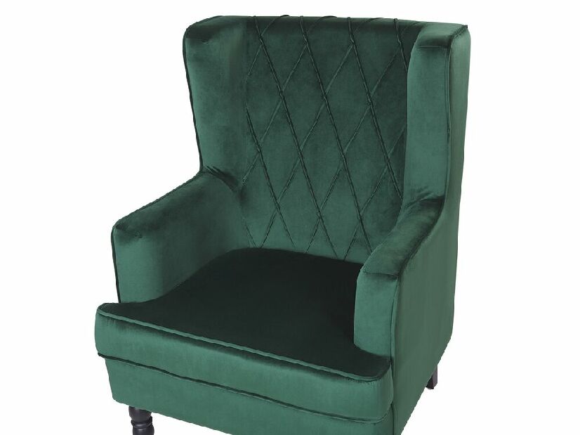 Fotelja- SANES (tamno zelena) (s tabureom)