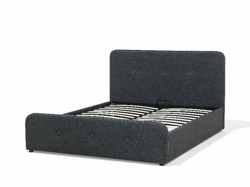 Bračni krevet 140 cm ROME (s podnicom i prostorom za odlaganje) (siva)