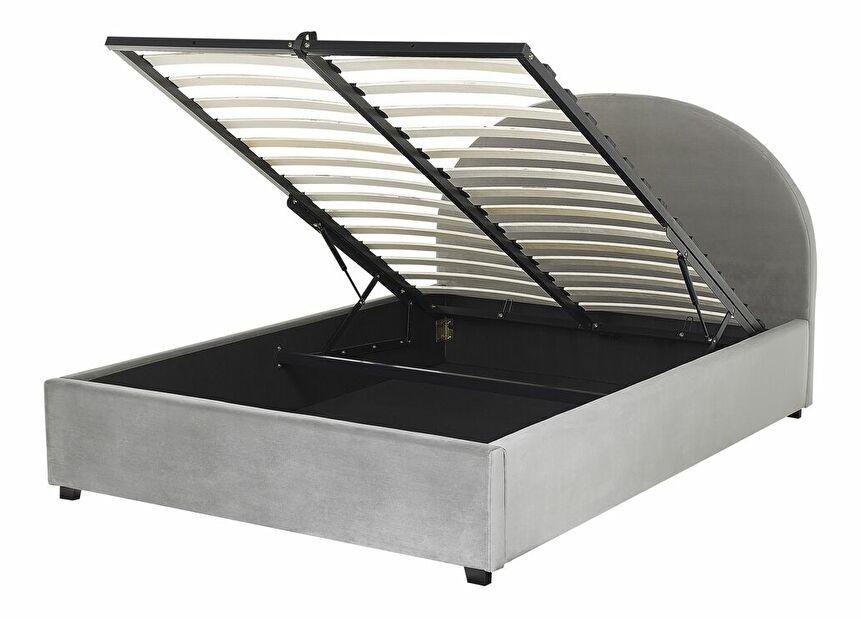 Bračni krevet 140 cm Verena (siva) (s podnicom i prostorom za odlaganje)