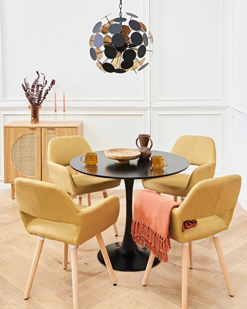 Blagovaonski stol BOCCI 90 x 90 cm (MDF) (crna) (za 4 osobe)