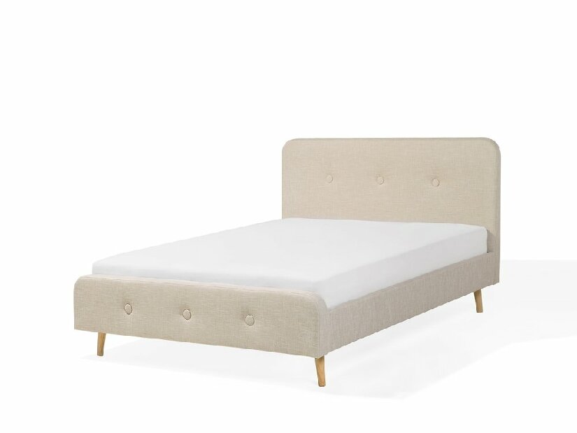 Bračni krevet 140 cm ROME (s podnicom) (bež)