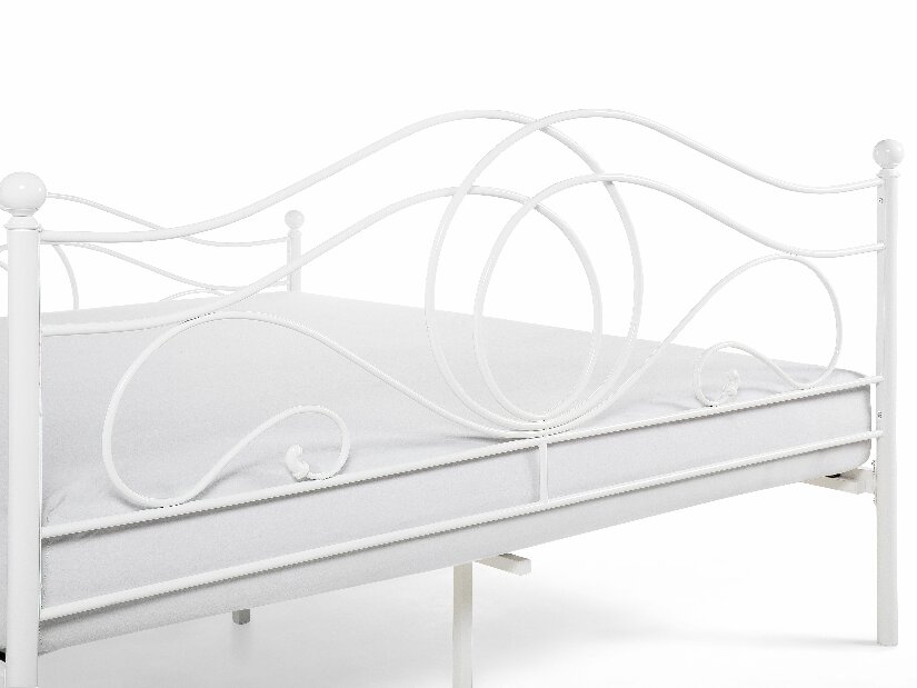 Bračni krevet 180 cm LAURA (s podnicom) (bijela)