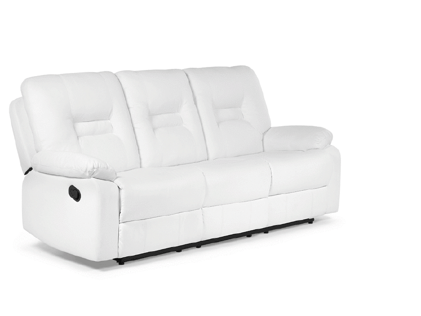 Sofa dvosjed Barnet 2 (sintetička koža) (bijela)