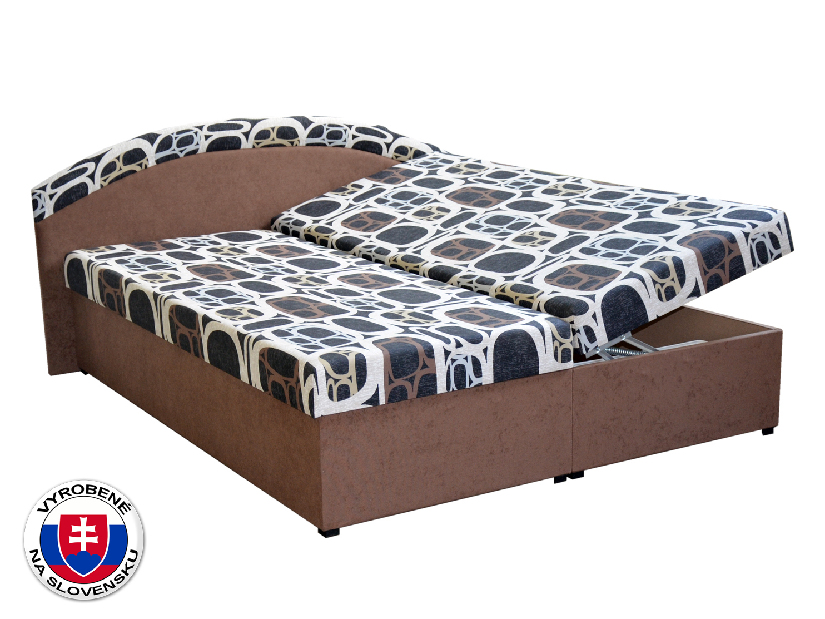 Bračni krevet 160 cm Pandora (smeđa) (s madracima) 
