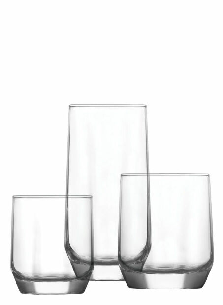 Set čaša (18 kom.) Diaz (providna)